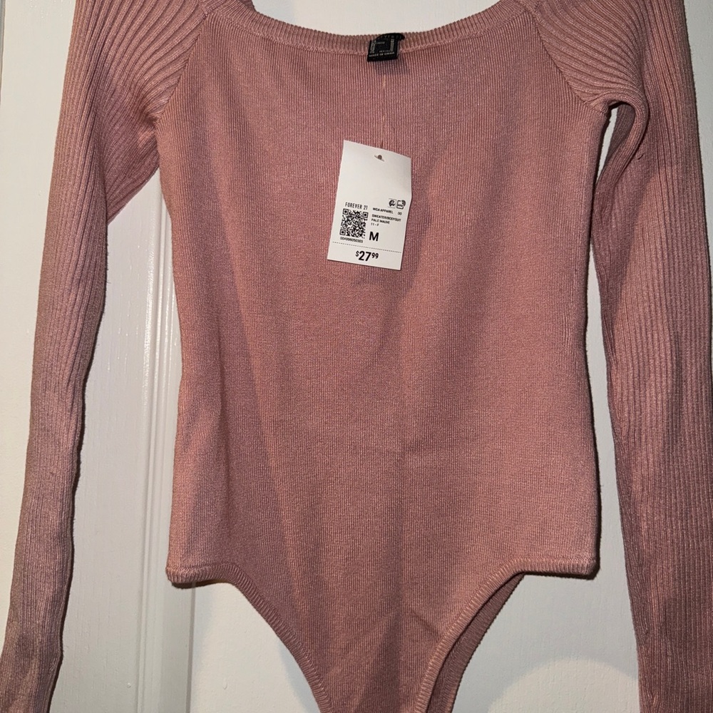 Forever 21 Mauve Long Sleeve Bodysuit - Picture 2 of 4